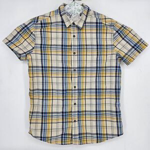 Prana‎ Shirt Mens Medium Plaid Casual Short Sleeve Outdoors M Button Up
